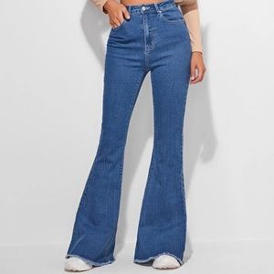 High waisted flare jeans